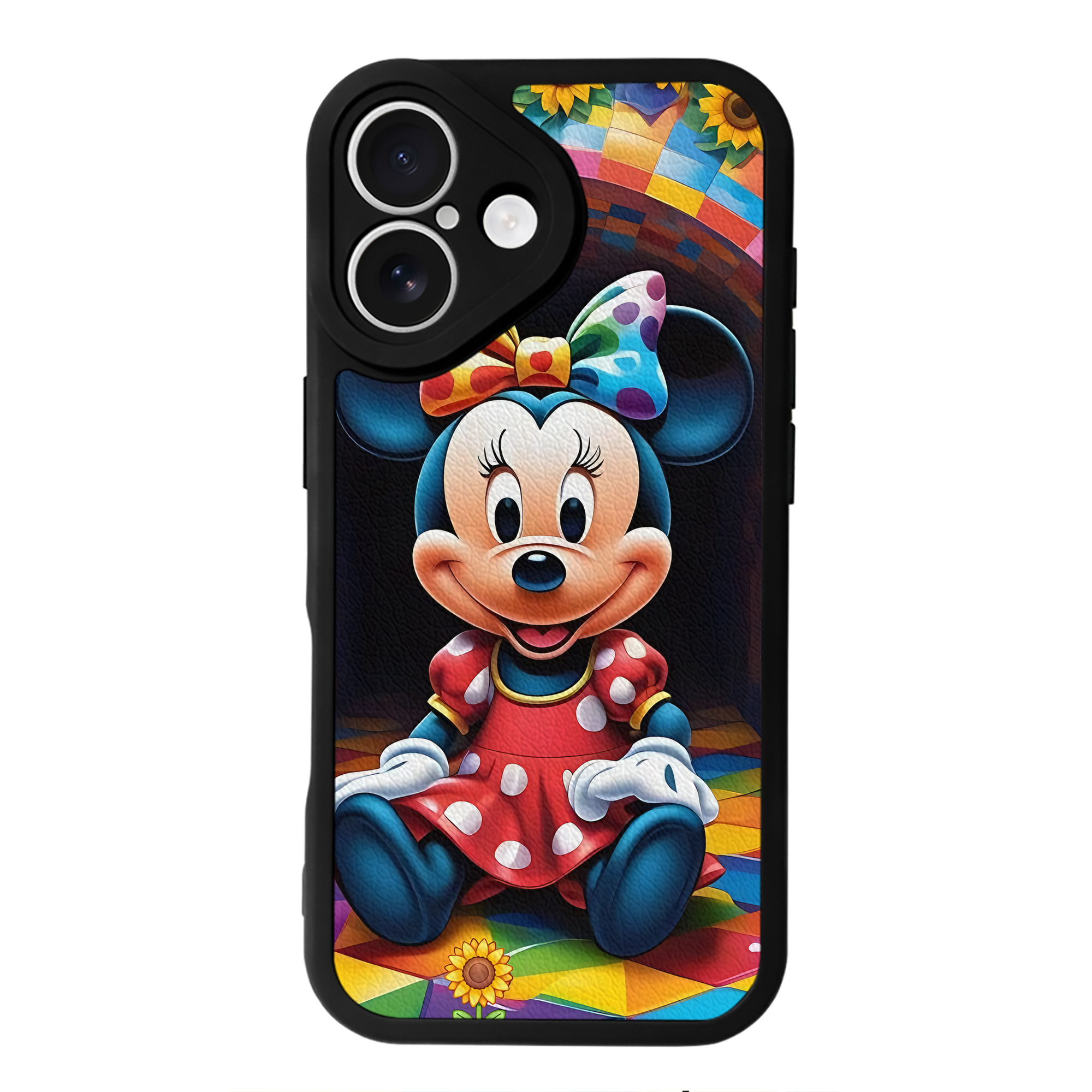 （画像用） ミッキーマウス Mickey Mouse 【iPhone 16シリーズ対応】シリコンスマホケース（レザー調） 材質：シリコン